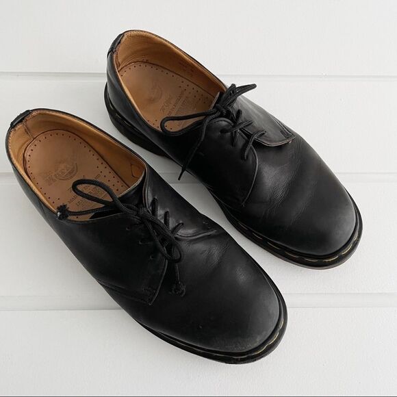 Dr. Marten’s The Original 1461 3 Hole Black Vintage Leather Derby Oxford Shoes 9 main image 10